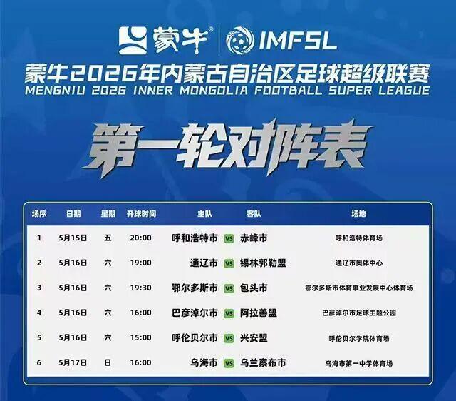 kaiyun sports-5月15日，“蒙超”将在呼和浩特体育场揭幕！票价亲民，福利超多！